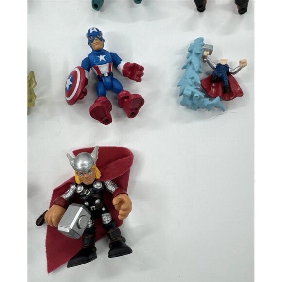 Marvel Super Hero Squad Figures Lot of 14 Hasbro Playskool Mini Spiderman Bundle - Picture 6 of 13